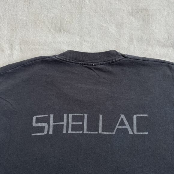 Vintage 90s Shellac OMO Tour Steve Albini Big Black Industrial T-Shirt Large - Picture 5 of 5